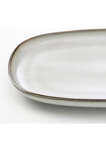 Servis Tabağı, Gri, 31x19 Cm Gri
