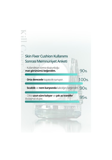 Kalıcı, Mat Cushion Fondöten Clıo Kill Cover Skin Fixer Cushion + Refill 21c Lingerie Spf50+ Pa+++ 21