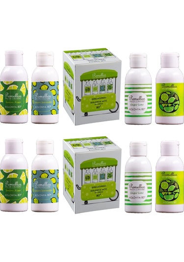 Pomellos 80 Derece Lime & Lemon Limon Kolonyası Pet Şişe 100 ML x 8