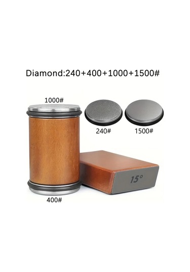 Xuweiwei Rotary Bileme Aleti Kahverengi 240 400 1000 1500 Manyetik Bıçak Tutucu 15 Ve 20 Derece Açılı Elmas Bileyici Taş Profesyonel Mutfak Aracı