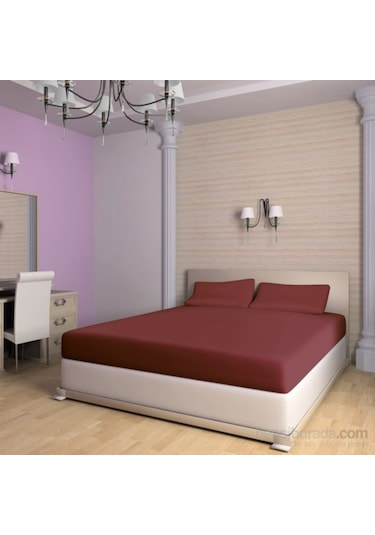 Tevalli Fitty Tek Kişilik Çarşaf Takımı-Bordo