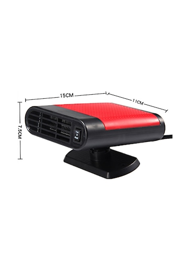 Araç Isıtıcısı, Sıcak Soğuk Fan, Ön Cam Camı, Buğu Çözücü, Dc 12v, Arıtma Versiyonu Kırmızı