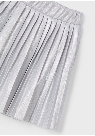 Mayoral Kız Çocuk Pileli Etek Pantolon Gri