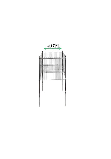 2 Adet Krom 40x40 Cm Profil Ayaklı Sepet, Ayaklı Sepet