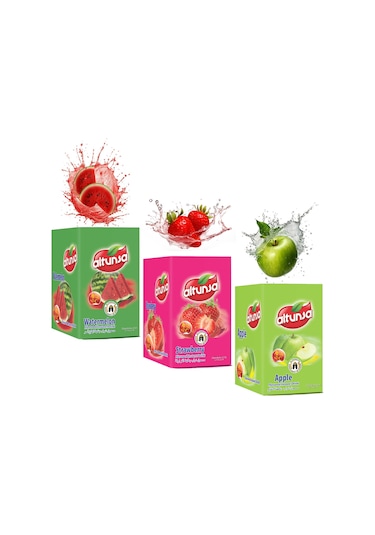 Altunsa Karpuz Çilek Elma Toz İçecek 3'lü 24 x 9 G