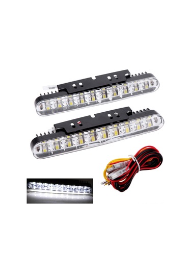 Dofolink 30 Led Gündüz Çalışma Lambası - Beyaz Ana Işık, Sarı Yön Belirti Fonksiyonu, Ip65 Su Geçirmez, 12v Dc Diğer