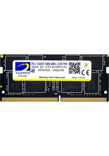Twinmos MDD416GB3200N DDR4 16 GB 3200 MHz Notebook Ram