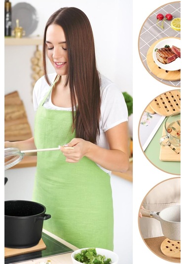 Nishev 2'li Bambu Lüx Yatay Desenli Kare Nihale