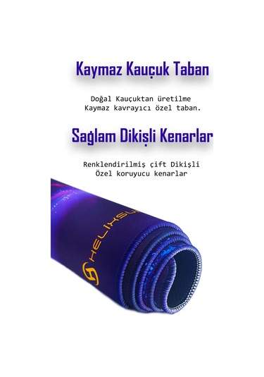 Helixsun 90x40 Cm Xxl Gamings Oyuncu Mousepad Mor Uzay