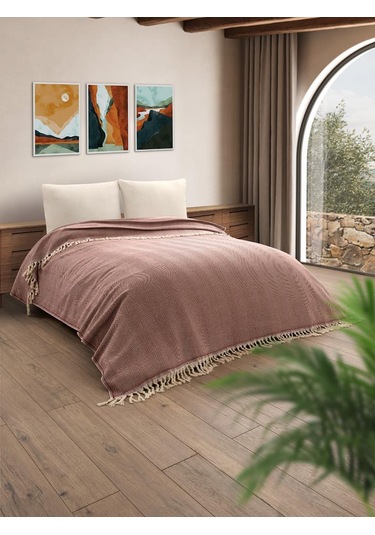 Battaniye Pamuk Miren 180x200 Cm Kiremit