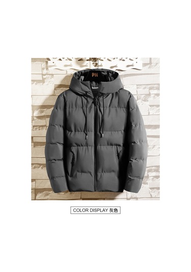 Sonbahar Ve Kış Pamuklu Ceket Düz Renk Çok Yönlü Pamuklu Ceket Erkek Pamuklu Yastıklı Ceket Ceket Mavi