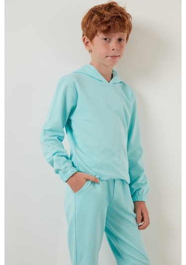 Lela Kapüşonlu Cepli % 100 Pamuk Çocuk Unisex Çocuk Takım 5922021 Mint