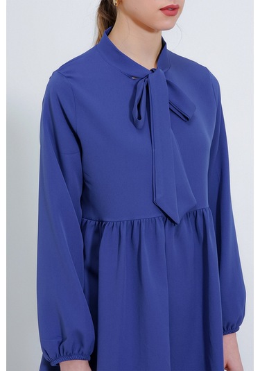 Kadın İndigo Örme Pantolon Tunik Alt Üst Takım 6654 6654bgd19-043-14815 001