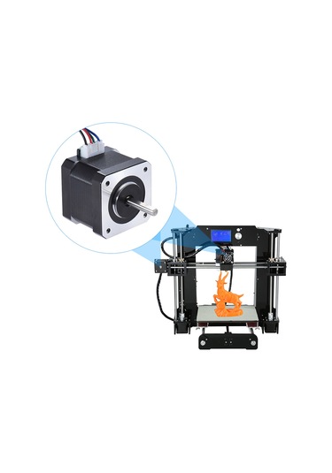 Yuntech01 3d Yazıcı İçin Nema 17 Adım Motoru - 2 Faz, 1.8 Derece Açı, 0.4n.m Tork, 0.9a Akım, 90cm Kablolu Metal Gövde Tek Adet