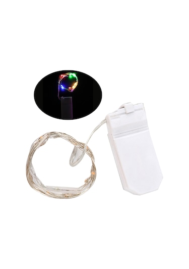 Kosona Kutu Açıldığında Otomatik Aydınlanır 2m 20 Led Işıklı Bakır Tel Işık Zinciri, Dört Renkli, Akıllı Kaydırmalı Anahtar, Cr2032 Pil İçerir, Hediyelik Kutular İçin Dekoratif Işık Çok Renkli