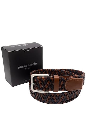 Pierre Cardin Premium Örgü Deri Kemer En 3,5 Cm Pc1714 Çok Renkli