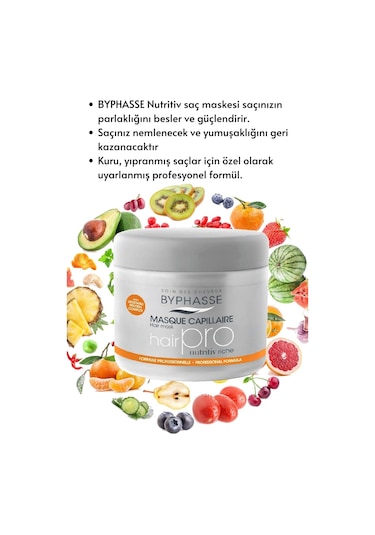 Byphasse Hair Pro Yoğun Nem Maskesi 500 ML
