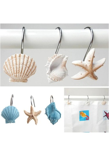 DUŞ PERDESİ TAKMA HALKASI 12 ADET İSTİRİDYE Sarı