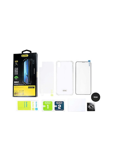 Go-Des Apple Uyumlu iPhone XR 6.1 Ön Arka Koruma Go Des 5 in 1 Full Body Shield ZORE-220517 Şeffaf