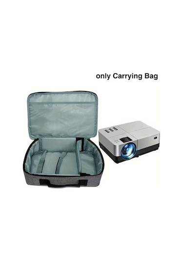 Willowhaven Dayanıklı Gri Projektör Taşıma Çantası Büyük Kapasiteli Şok Emici