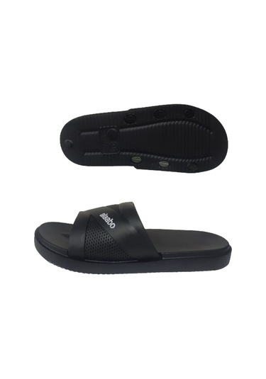 Alaabo Erkek Siyah Düz Ultra Hafif Havuz Plaj Eva Terlik Siyah
