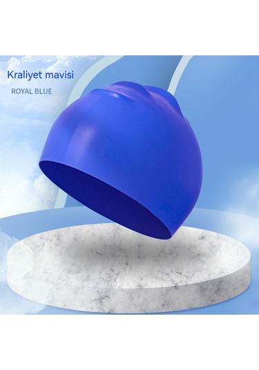 Aurora Çocuk Silikon Düz Kapak Su Geçirmez Düz Renk Büyük Meşap Kasımavi Mavi