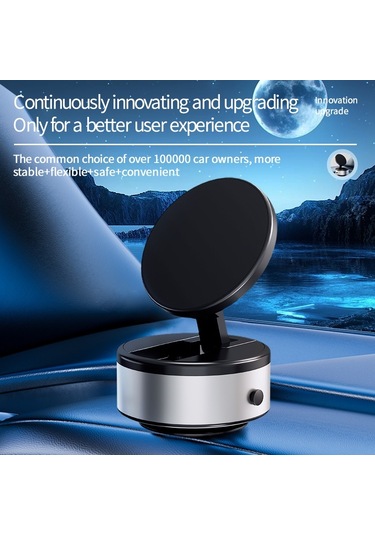 Aımıte X10q Vakum Adsorpsiyonlu Araba Gösterge Paneli Orta Konsol Navigasyon Montaj Braketi Gümüş