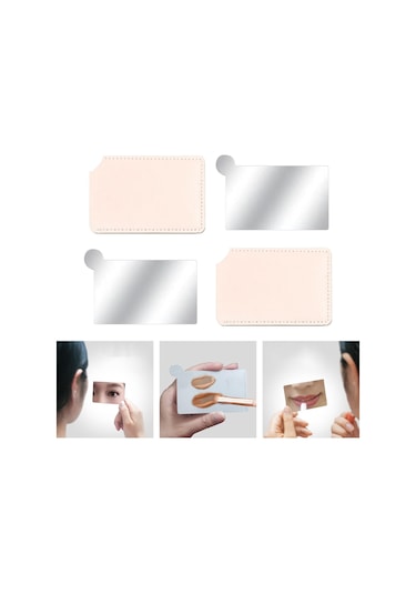 Suntek Çok Fonksiyonlu Mini Minyatür Makyaj Aynası Pembe