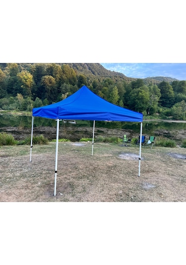 3x3 M 40 Mm Altıgen Gazebo Tente Mavi