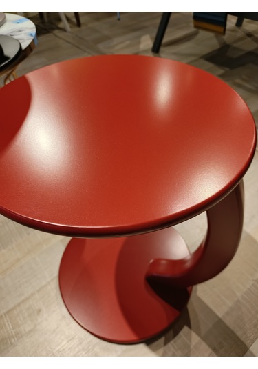 Mercan Mobilya Tekerlekli C Sehpa Yan Sehpa 40 55 Kırmızı