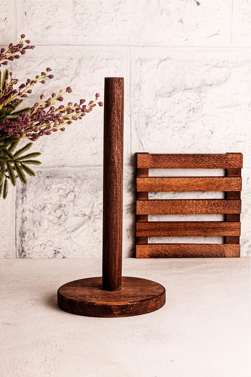 Snippy Peno - Sofra Mutfak Sunumluk Peçetelik Nihale 2'li Sofra Seti Mutfak Düzenleyici Kahverengi