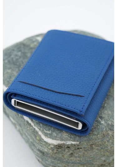 Mekanizmalı Deri Cüzdan Saks Mavi 113570 Saks