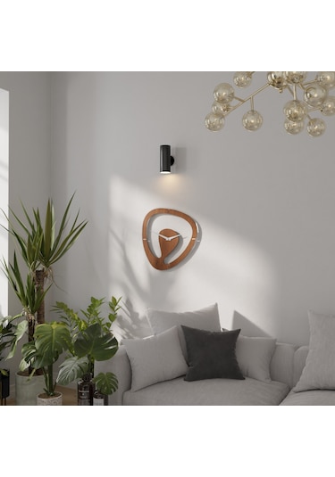 Minimal Şeffaf Pleksili Duvar Saati Kahverengi