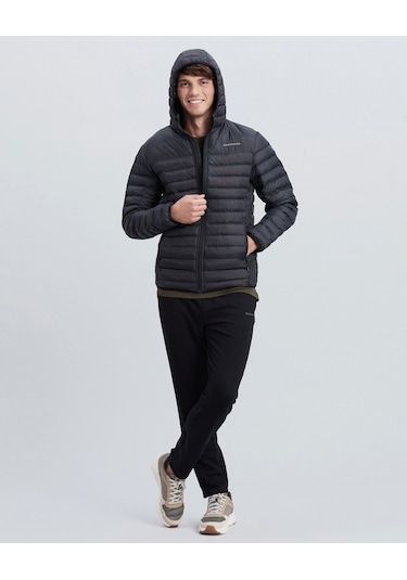 Skechers M Essential Hooded Jacket Erkek Siyah Mont S202063-001 Siyah