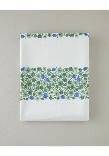 English Home Forest Blossom Baskılı Pamuklu Çift Kişilik Pike 200x220 Cm Yeşil Yeşil