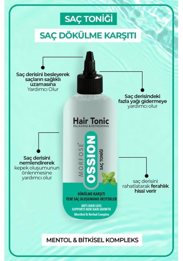 Morfose Ossion Saç Dökülmesi Karşıtı Ferahlatıcı Bitkisel Saç Toniği 300 ML