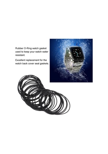 Folinda Saat Su Geçirmezlik Gasketi Seti - Kauçuk O-ring 500 Adet - Saat Tamiri İçin Dayanıklı Arka Kapak Mermerleri 0.7 Mm Kalınlık