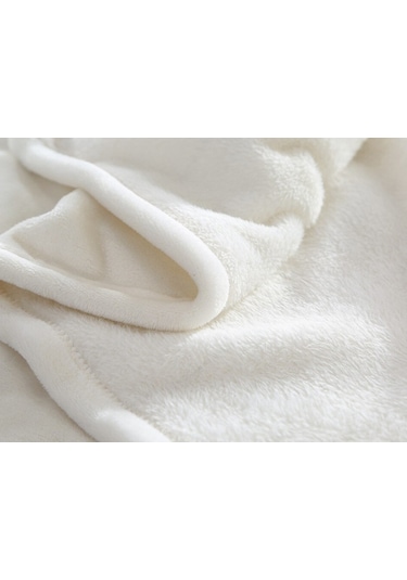 Mulberry Wellsoft Battaniye Dört Mevsim Televizyon Battaniyesi Peluş Polar Battaniye Tek Kişilik 170 x 230 Beyaz