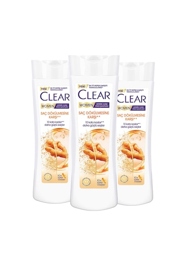 Clear Saç Dökülmesine Karşı Etkili Şampuan 3 x 350 ML