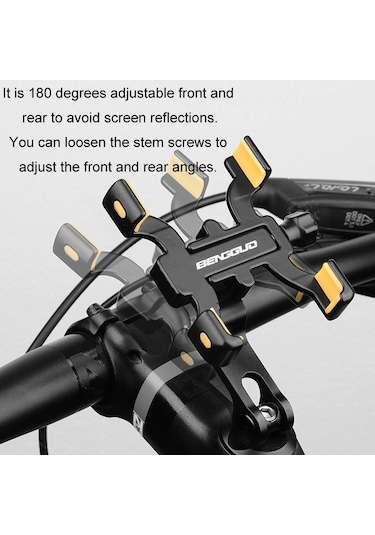 Sones Bengguo Bisiklet Alüminyum Alaşımlı Dört Pençeli Bisiklet Cep Telefonu Tutucu, Model: Gövde Stili