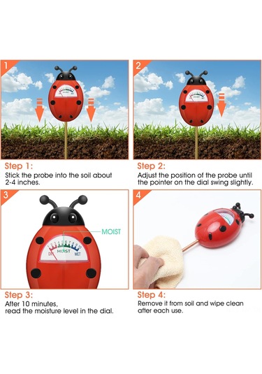 Ximistore9 Bitkisel Nem Ölçer - Tek Prob Toprak Nem Miktarı Testeri, Batarya Gerektirmeyen Bahçe/iç Mekan Bakım Aracı