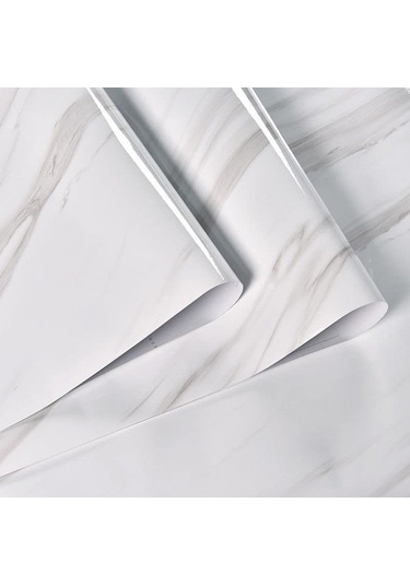 Kenpazar Açık Mermer Desenli Yapışkanlı Kaplama Kağıdı Büyük Boy 5 Metre