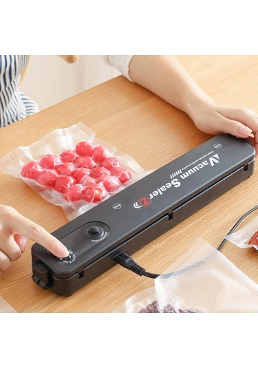 Homyl Otomatik Vakum Mühürleyen Makinesi Gıda Depolama Evi Siyah