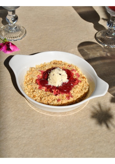 1 Adet Porselen 14 Cm Yumurta Sahan Fırın Kabı Mini Tatlı Tabağı