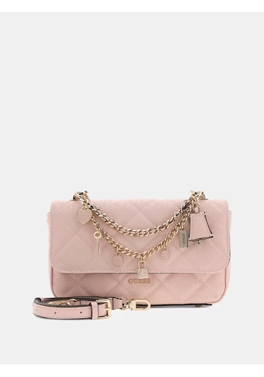 Guess Hwgg9912200 Libby Flap Kadın Omuz Çantası Pembe