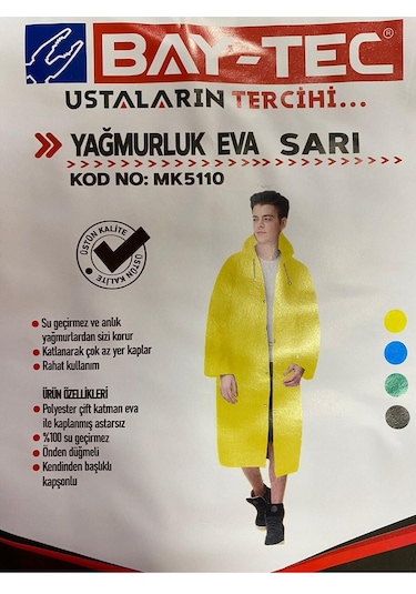 Bay-tec Yağmurluk Eva Sarı Mk-5110