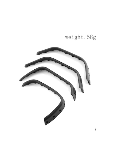 Youtek Trx4 Defender 1/10 İçin 8017 Numara Siyah Plastik Tekerlek Kaidesi Koruyucu Flap, Rc Araba Yükseltme Parçası
