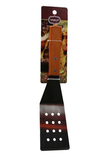 Ahşap Saplı Eğimli - Delikli Mutfak Spatula Diğer