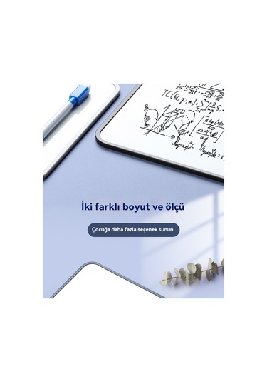 Evde Çalışma İçin Silinebilir Mesajlı Çift Taraflı Beyaz Tahta A4 Pembe Yazı Tahtası Pembe