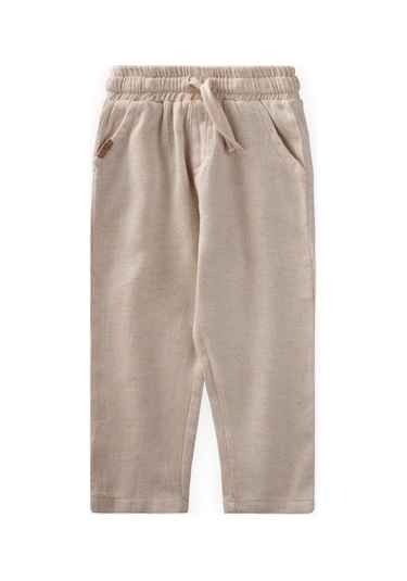 Cigit Keten Pantolon 1-7 Yaş Naturel Krem